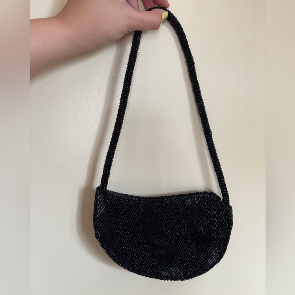 Vintage Black Beaded purse